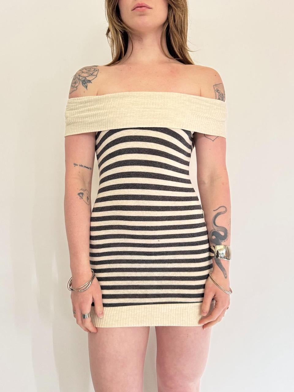 vintage striped sweater dress