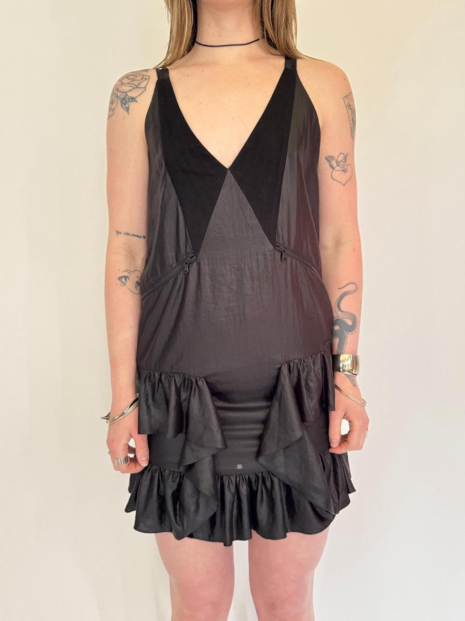 vintage diesel ruffled mini dress