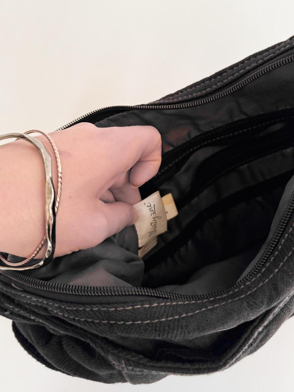 vintage black cargo bag