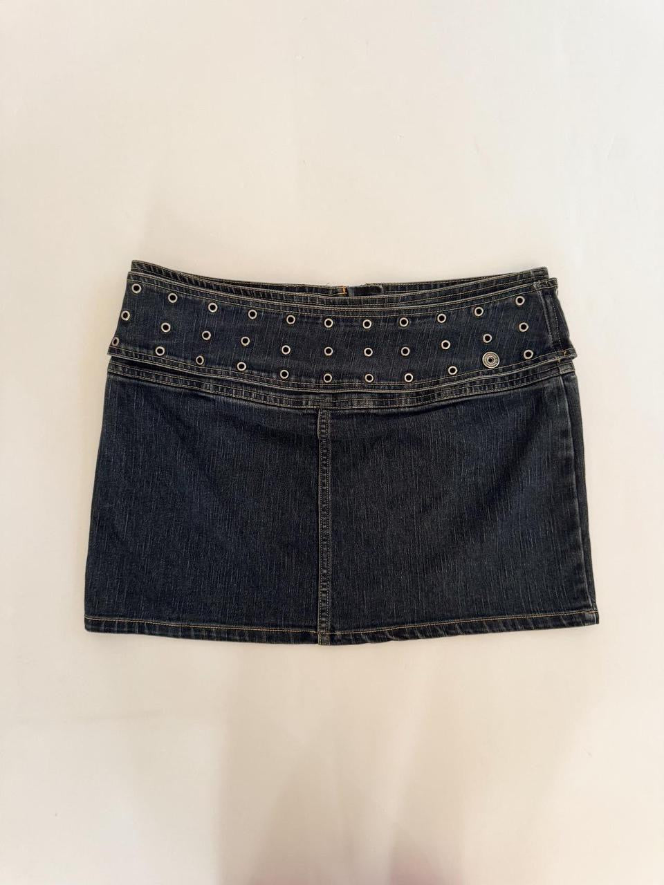 vintage denim micro mini skirt