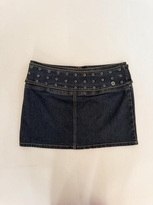 vintage denim micro mini skirt