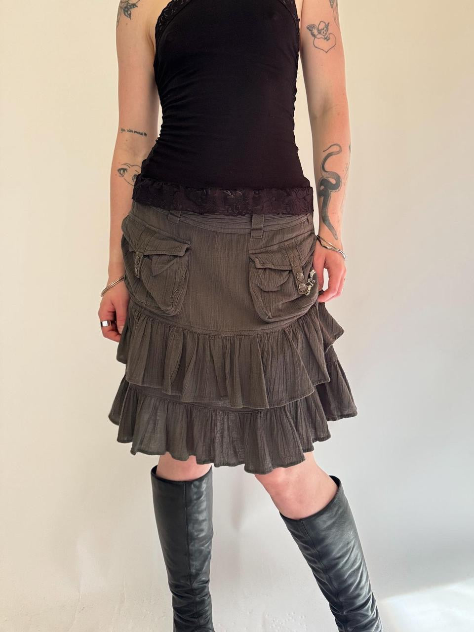 vintage diesel midi skirt