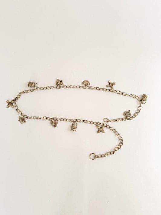 vintage silver chain belt