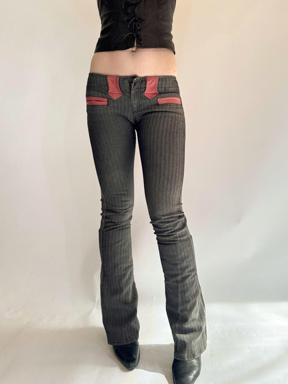 vintage electric barbarella low rise flare pants