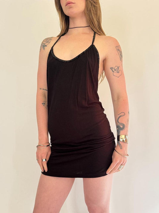 vintage strappy mini dress