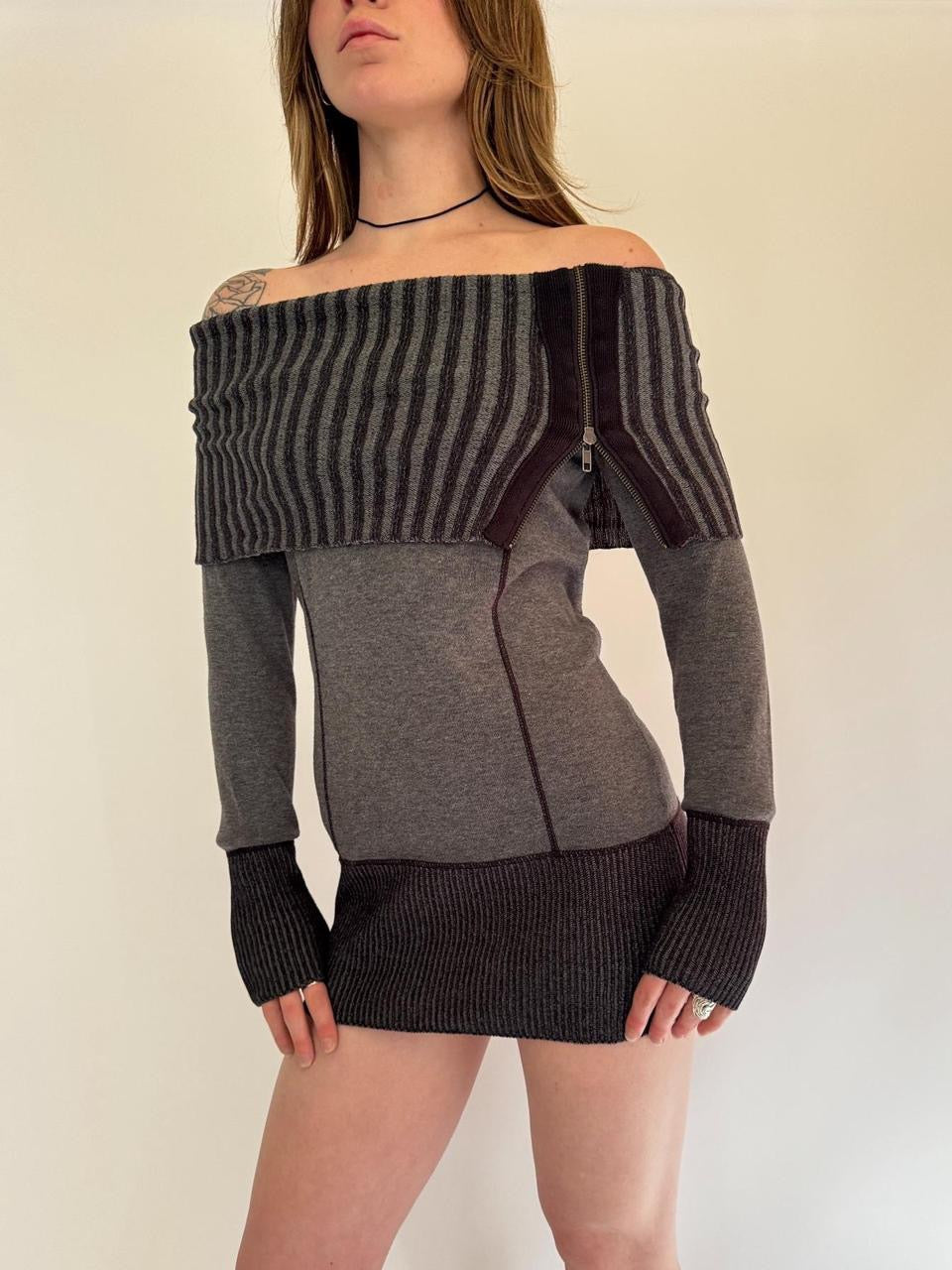 vintage mini sweater dress
